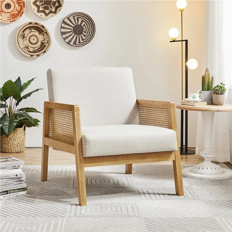 BOXED MANDAR 67.5CM WIDE LINEN LOUNGE CHAIR (1 BOX)