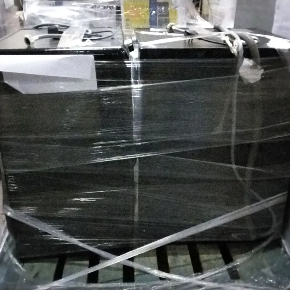 PALLET OF RUSSELL HOBBS BLACK FULL SIZE 60CENTIMETRE WIDE D AND HOOVER H-WASH 300 FREESTANDING WASHER DRYER