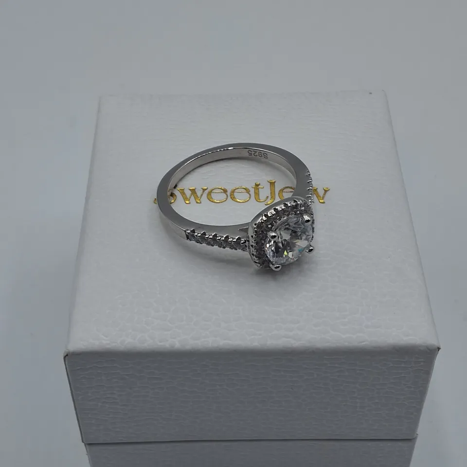 PAIR OF SWEETJEW 1.2CT CUBIC ZIRCONIA RINGS