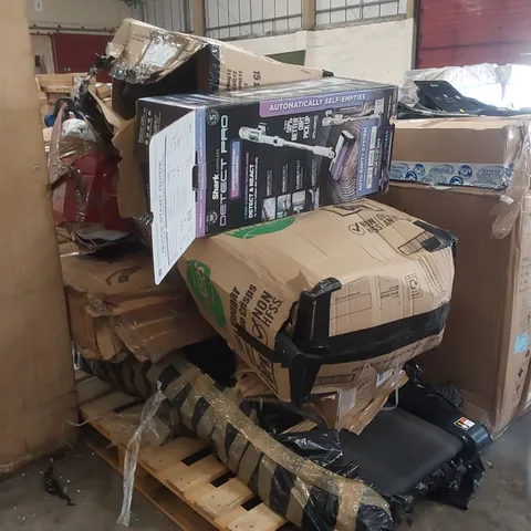 PALLET CONTAINING A LARGE ASSORTMENT OF CONSUMER PRODUCT PARTS INCLUDING TREADMILL AND HOMD APPLIANCE PARTS ECT