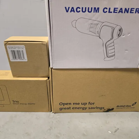 TOTE OF APPROXIMATELY 5 ASSORTED ITEMS TO INCLUDE - VACUUM CLEANER , HIVE SINGLE CHANNEL RECEIVER ETC