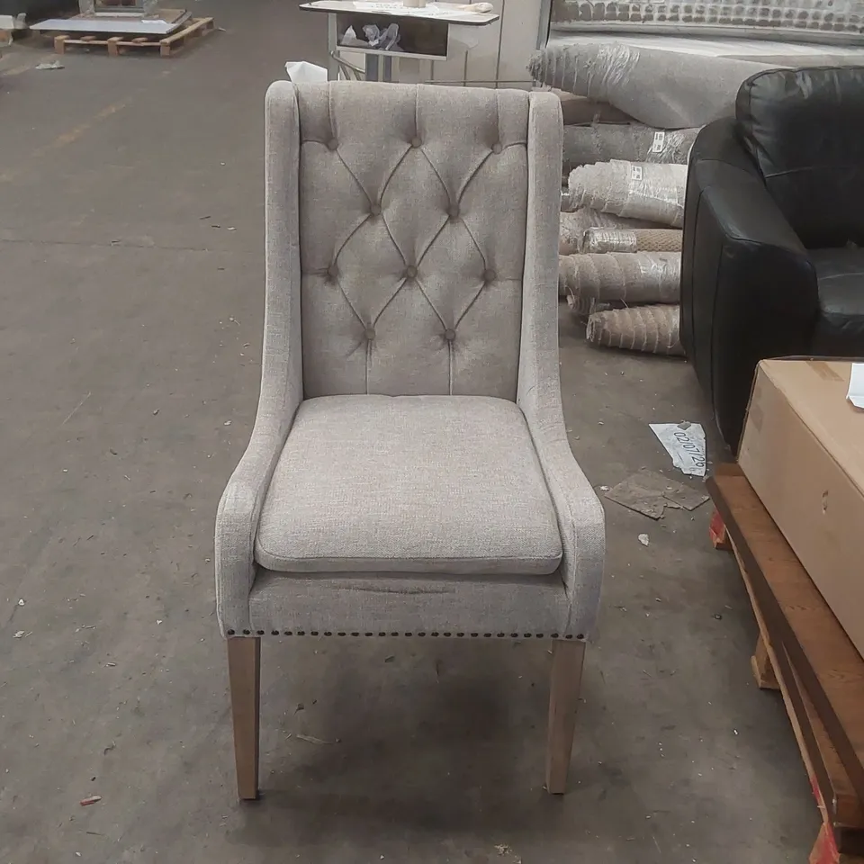 DESIGNER FABRIC UPHOLSTERED ARMCHAIR