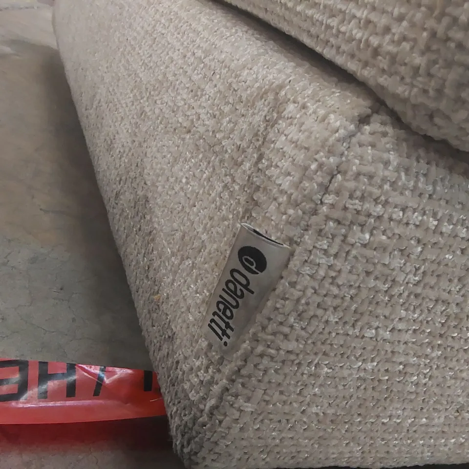 DANETTI UPHOLSTERED FOOTSTOOL WITH WHEELS 