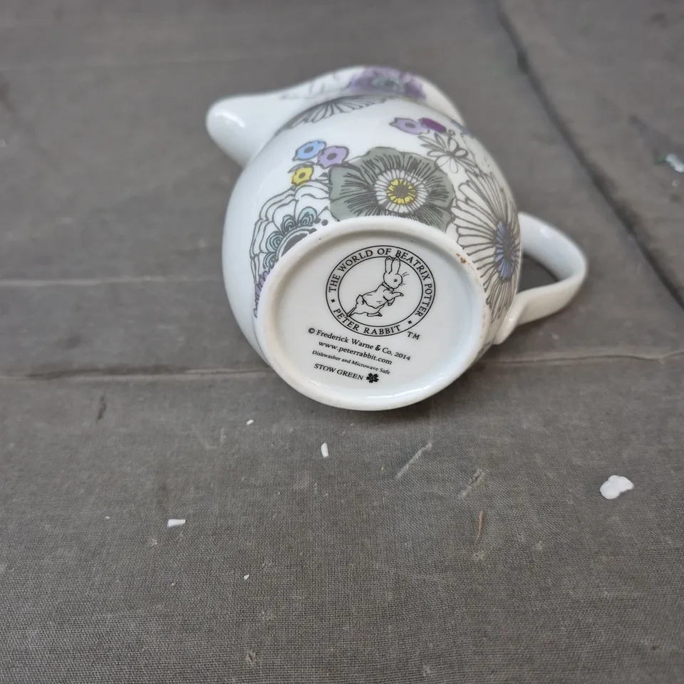 BEATRIX POTTER PETER RABBIT CREAMER JUG – THE WORLD OF BEATRIX POTTER, STOW GREEN