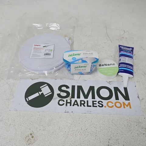 APPROXIMATELY 12 ASSORTED HOUSEHOLD PRODUCTS TO INCLUDE LABGEAR ETHERNET PATCH LEAD, BLOOME OVAL AIR AROMATIC BEADS AND MOULD MAGIC EXTREME