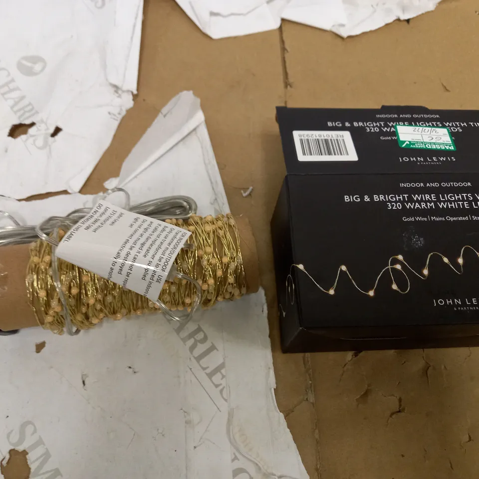 BIG & BRIGHT WIRE LIGHTS WITH TIMER 320 WARM WHITE LEDS 