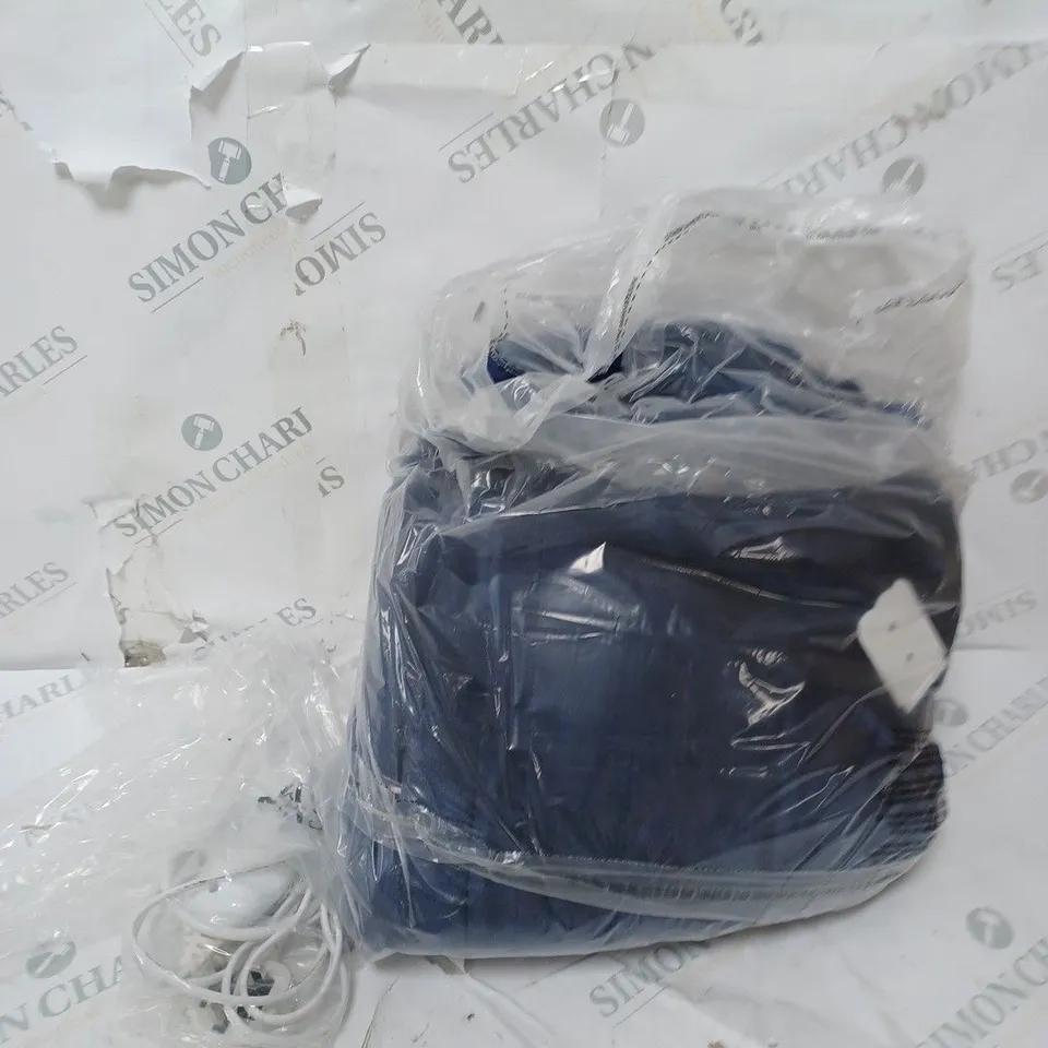 COZEE HOME HEATED PLUSH WEARABLE TV BLANKET IN NAVY