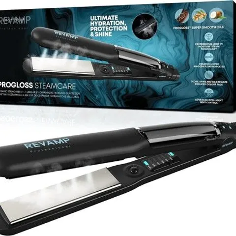 BOXED REVAMP PROGLOSS STEAMCARE CERAMIC STRAIGHTENER ST-1600-GB
