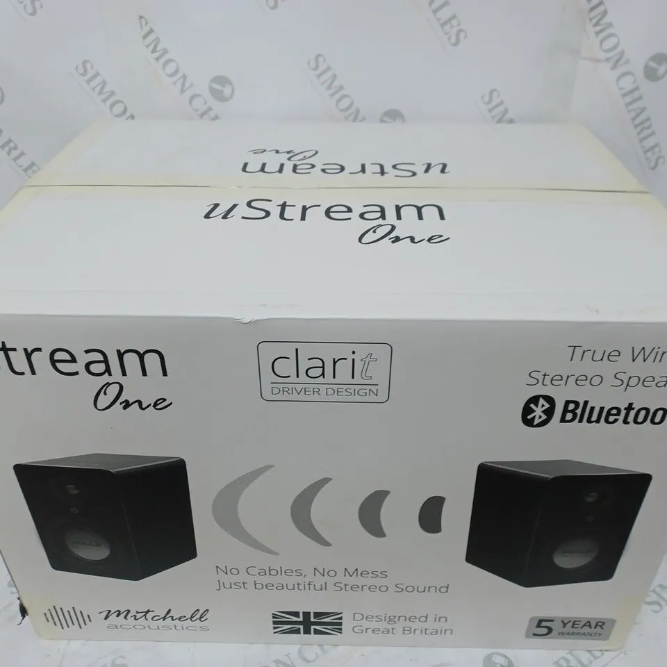 BOXED USTREAM ONE TRUE WIRELESS STEREO SPEAKERS - BLUETOOTH 