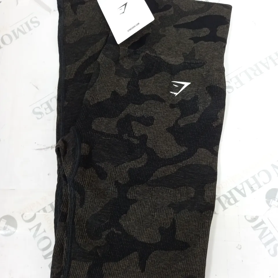 GYMSHARK ADAPT CAMO SEAMLESS LEGGINGS IN CAMO SIZE S 