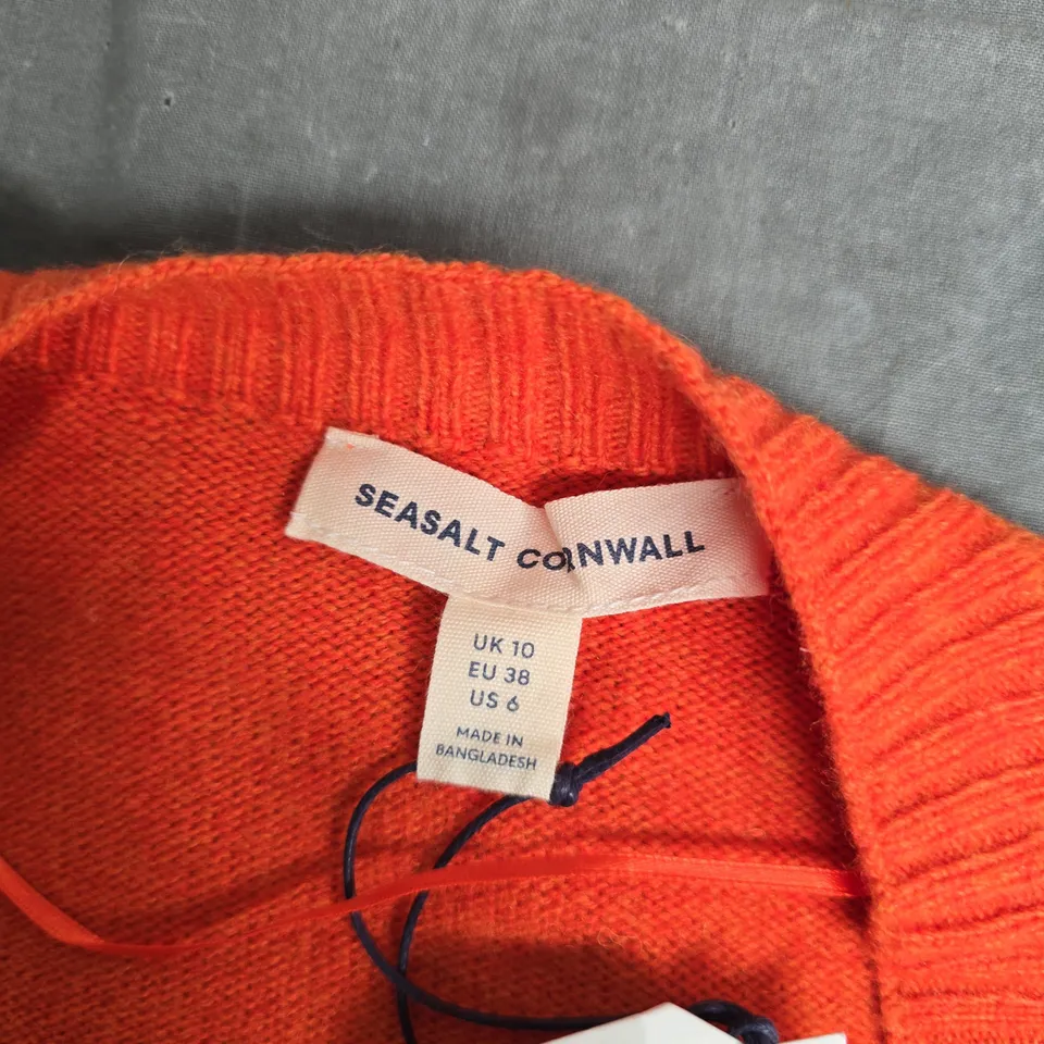 SEASALT CORNWALL TERN TIDE CARDIGAN – MANDARIN, WOMEN'S KNITWEAR (UK 10 / EU 38)
