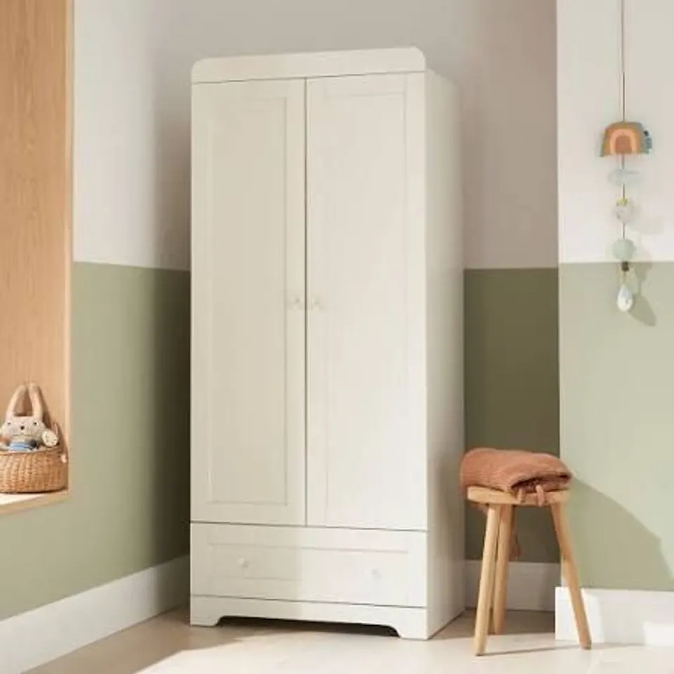 BOXED TUTTI BAMBINI RIO WARDROBE - WHITE FINISH (2 BOXES)