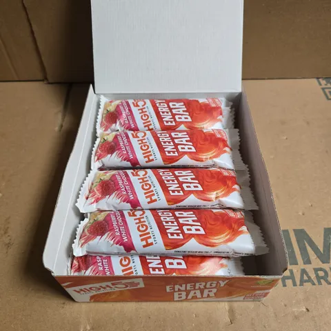 HIGH5 ENERGY BAR – RASPBERRY & WHITE CHOCOLATE, 12 X 55G BULK PACK