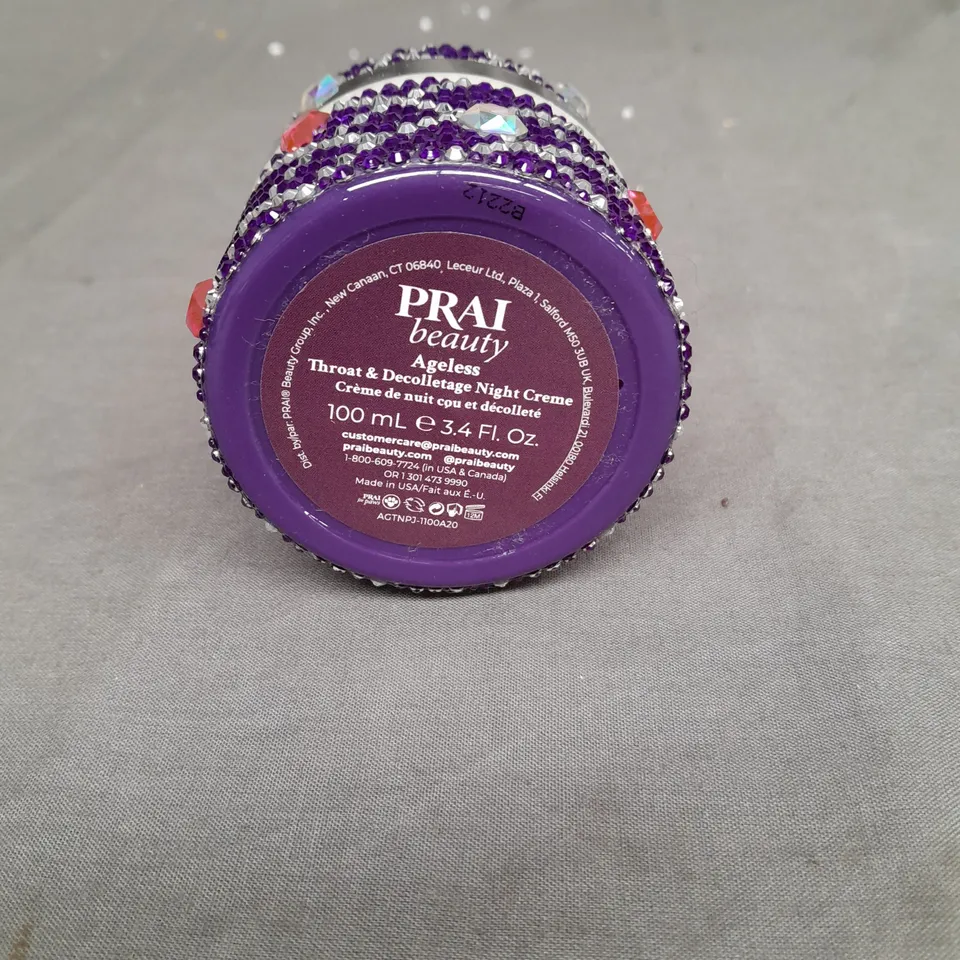 PRAI BEAUTY AGELESS THROAT AND DECOLLETAGE NIGHT CRÈME 100ML PURPLE