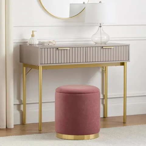 BOXED DUSK EVIE DRESSING TABLE CONSOLE - TAUPE