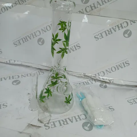 BOXED GLASS BONG WITH TORNADO PERCOLATE