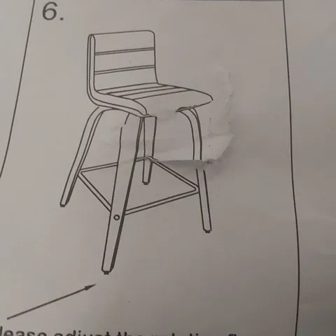 BOXED VIENNA BARSTOOL - BROWN PU LEATHER/WALNUT WOOD 