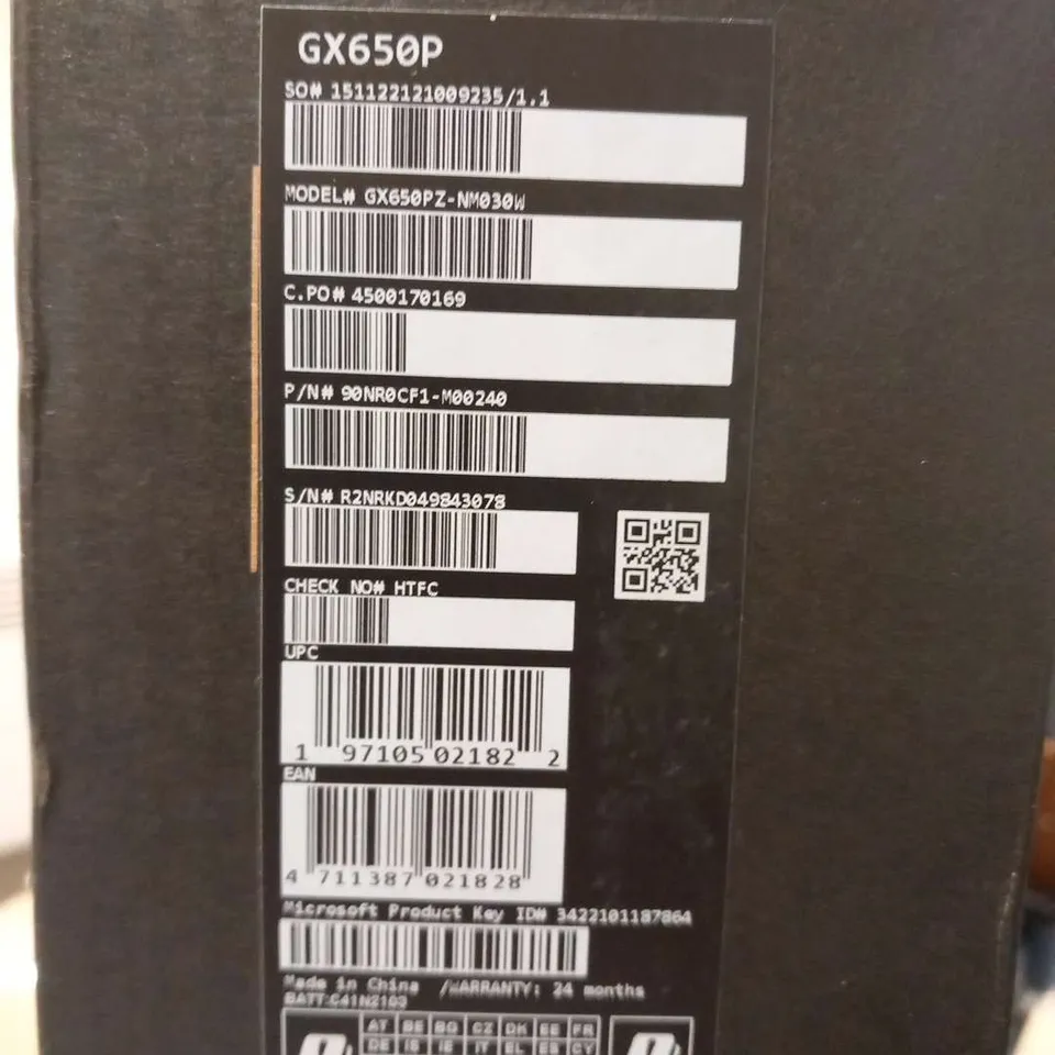 BOXED ASUS REPUBLIC OF GAMERS ZEPHYRUS DUO GAMING LAPTOP GX650P NOTEBOOK PC