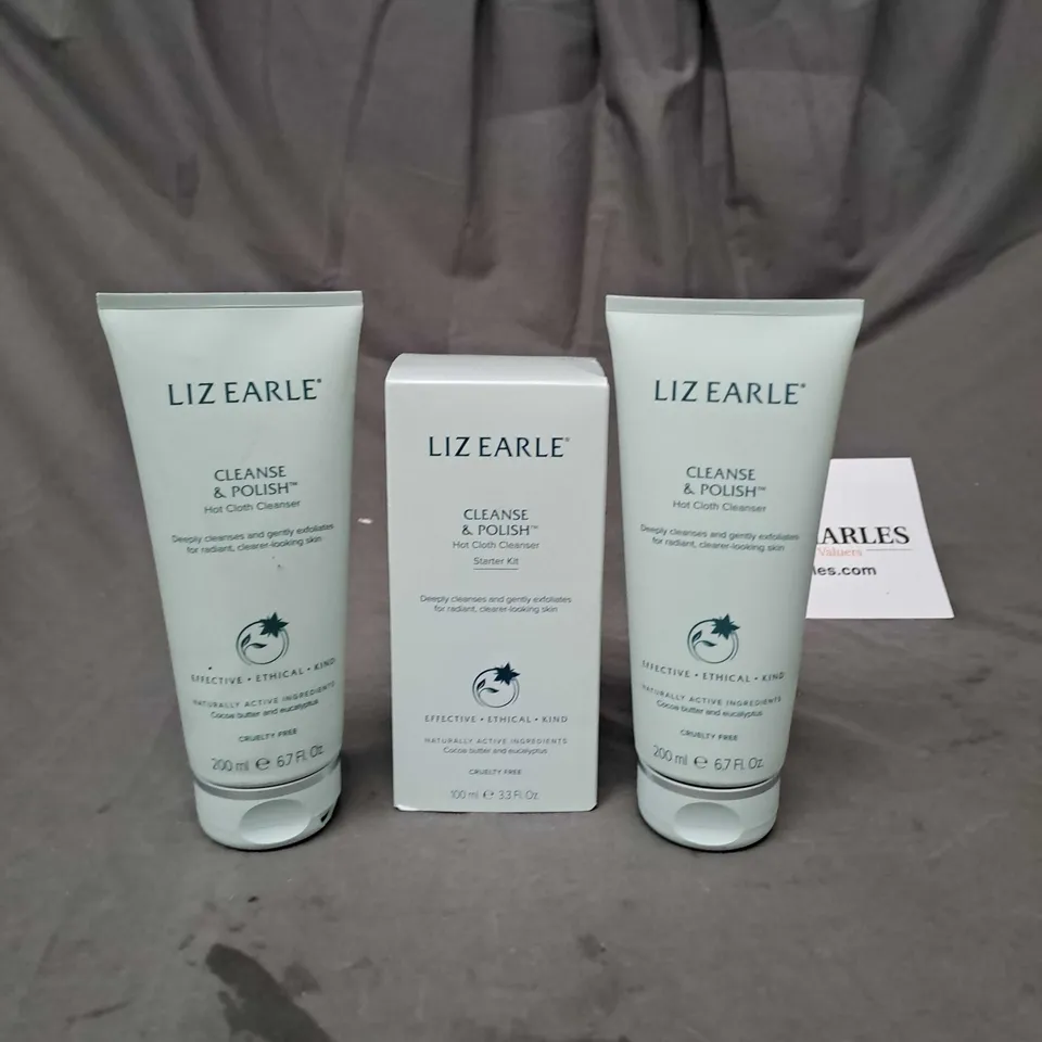 LIZ EARLE HOT CLOTH STARTER KIT AND CLEANSERS 200ML