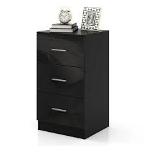 BOXED COSTWAY BEDSIDE TABLE WITH 3 DRAWERS