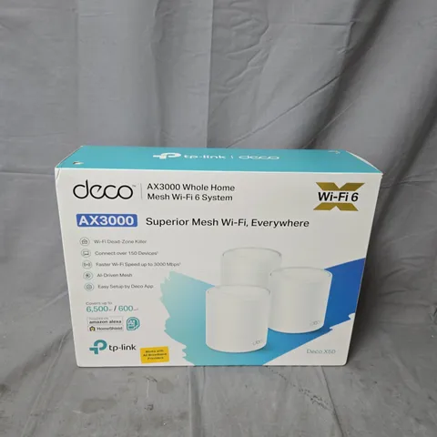 TP-LINK DECO X50 AX3000 WHOLE HOME MESH WI‑FI 6 SYSTEM (3‑PACK)