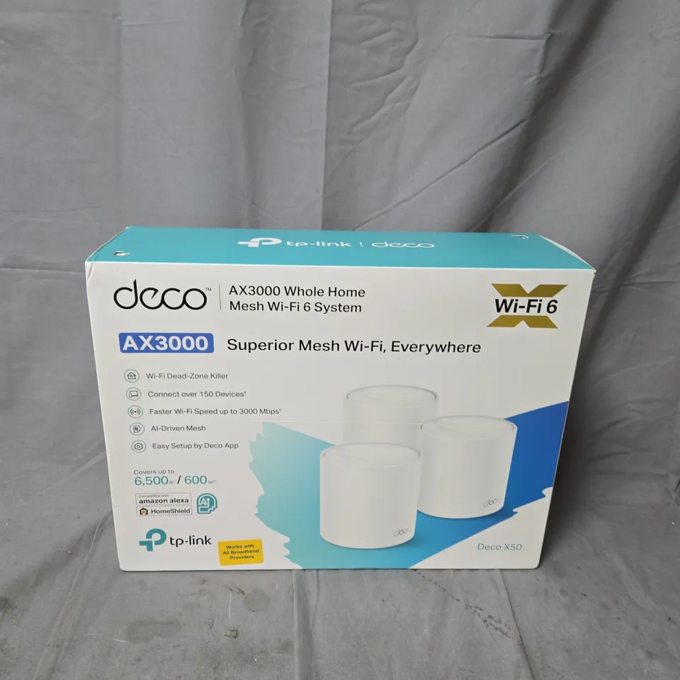 TP-LINK DECO X50 AX3000 WHOLE HOME MESH WI‑FI 6 SYSTEM (3‑PACK)