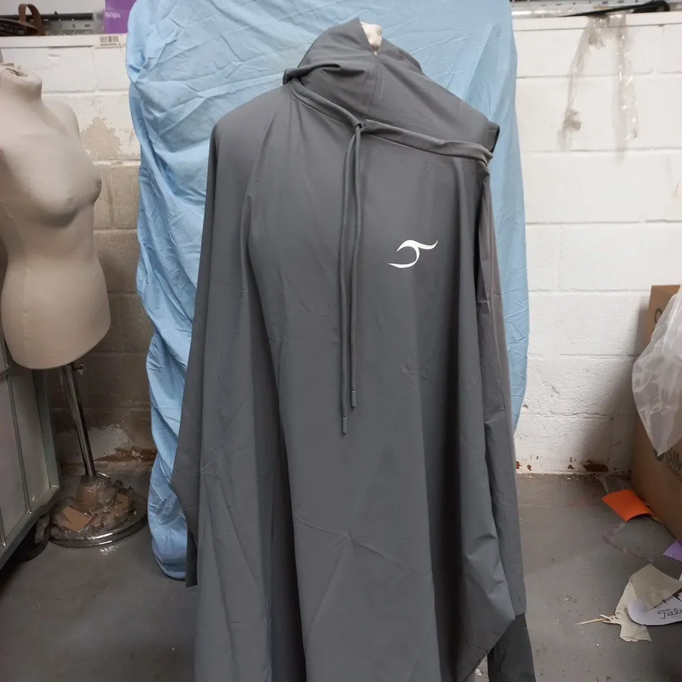 DINAYA GREY HOODED CLOAK/PONCHO – UK XL