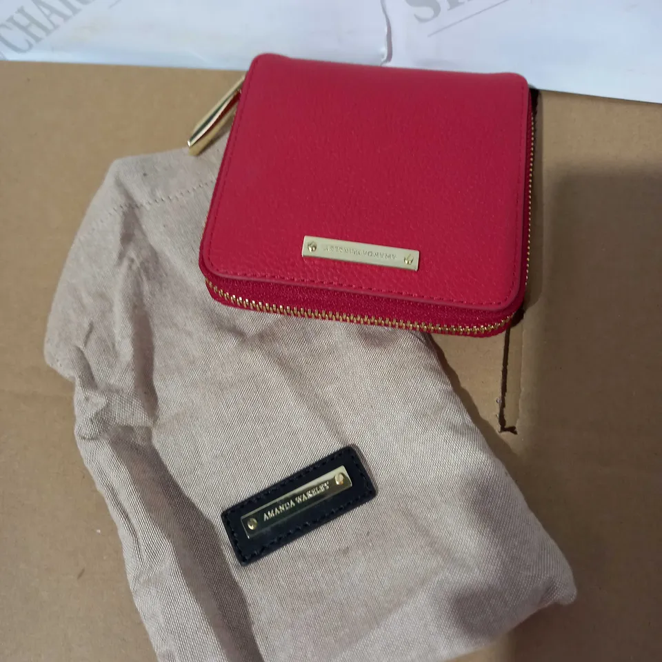 AMANDA WAKELEY THE DENUVE SMALL ZIP PURSE, RED