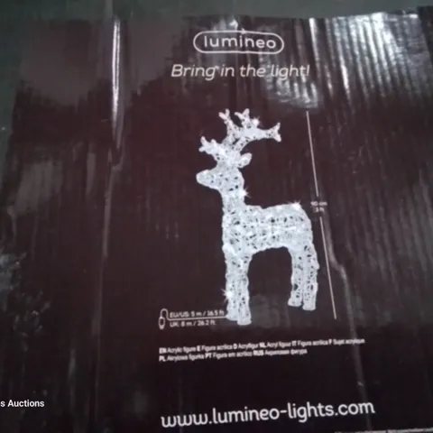 BOXED LUMINEO REINDEER FIGURE
