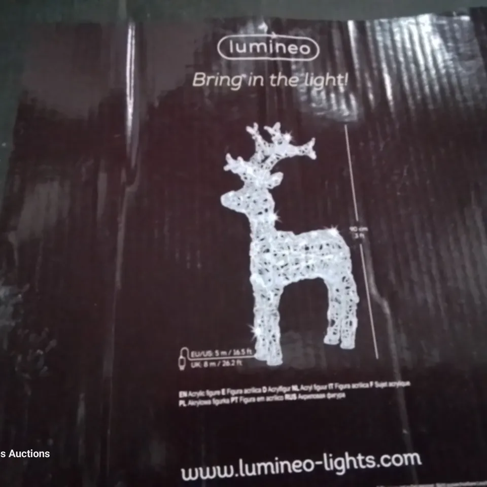 BOXED LUMINEO REINDEER FIGURE