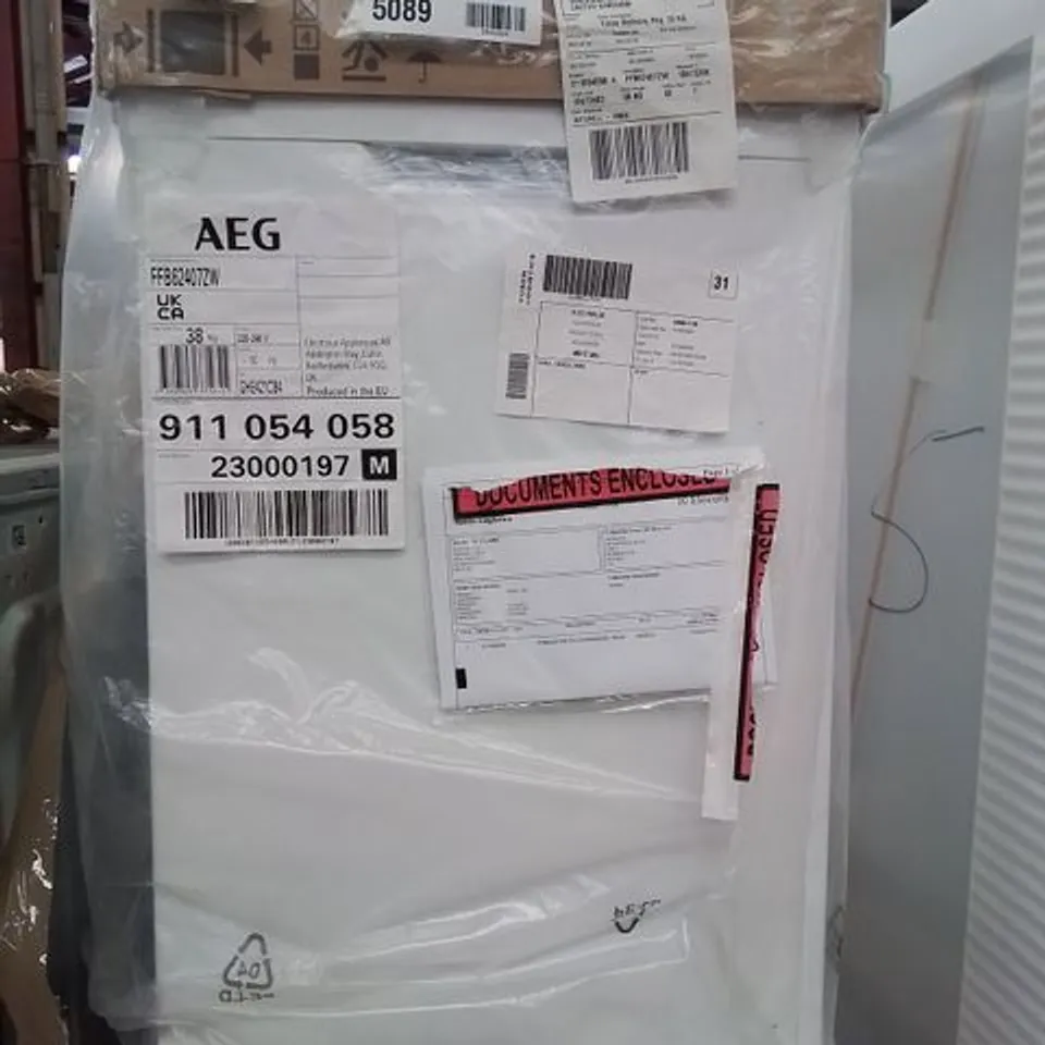 AEG FREESTANDING SLIMLINE DISHWASHER WITH AIRDRY TECHNOLOGY, ECO MODE, AUTO, 9 PLACE SETTINGS, QUIET 46DB, QUICK WASH 30MIN, WIDTH 44.6CM, WHITE Model FFB62407ZW RRP £492