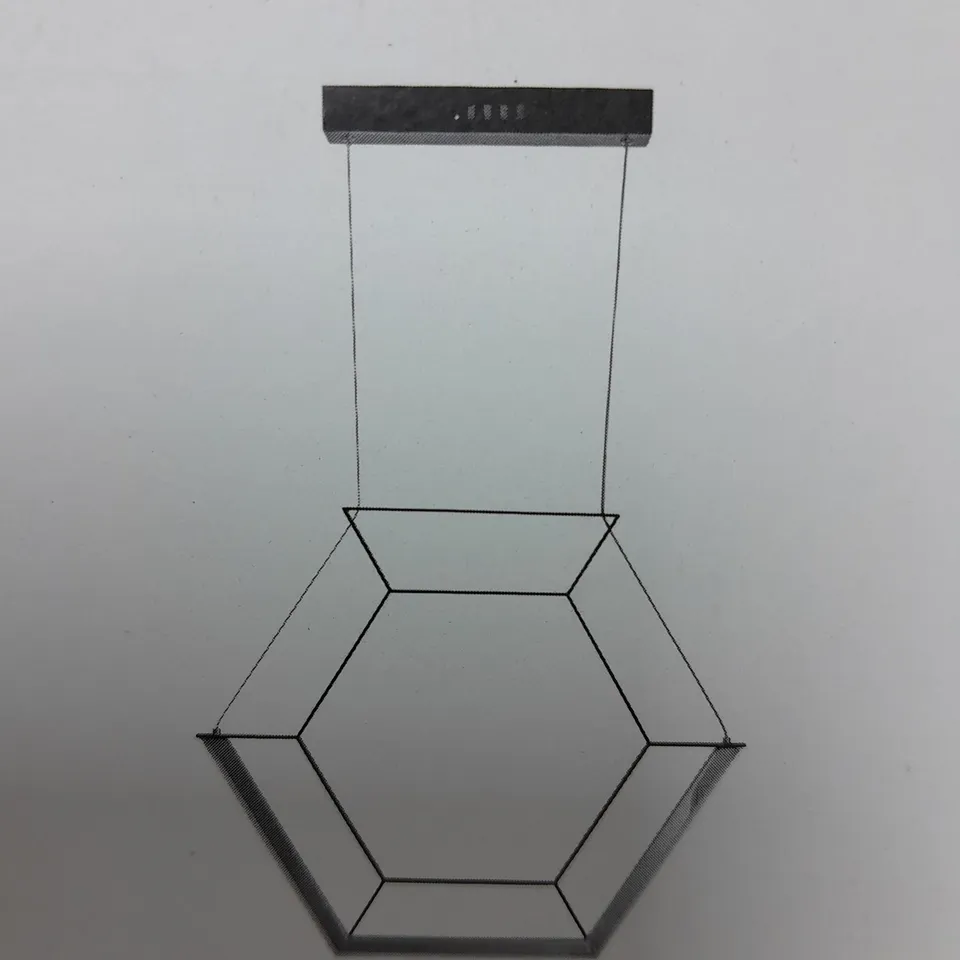 BRAND NEW BOXED DAR HEXAGON 1-LIGHT PENDANT BLACK LED HEX0122 