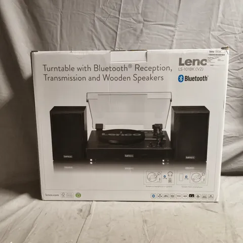 BOXED LENCO LS-101BK (V2) TURNTABLE WITH BLUETOOTH