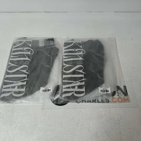 LOT OF APPROXIMATELY 50 BRAND NEW KILLSTAR ETHEREAL NIGHT CORSETS IN BLACK - VARIOUS SIZES