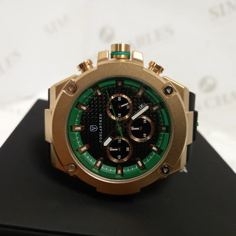 VONLANTHEN CHRONOGRAPH RUBBER STRAP WATCH