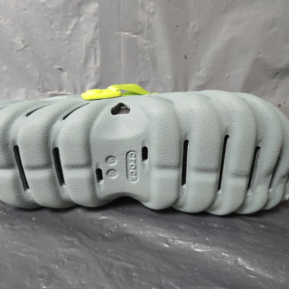 UNBOXED PAIR OF CROCS ECHO CLOGS IN GREY - M 12