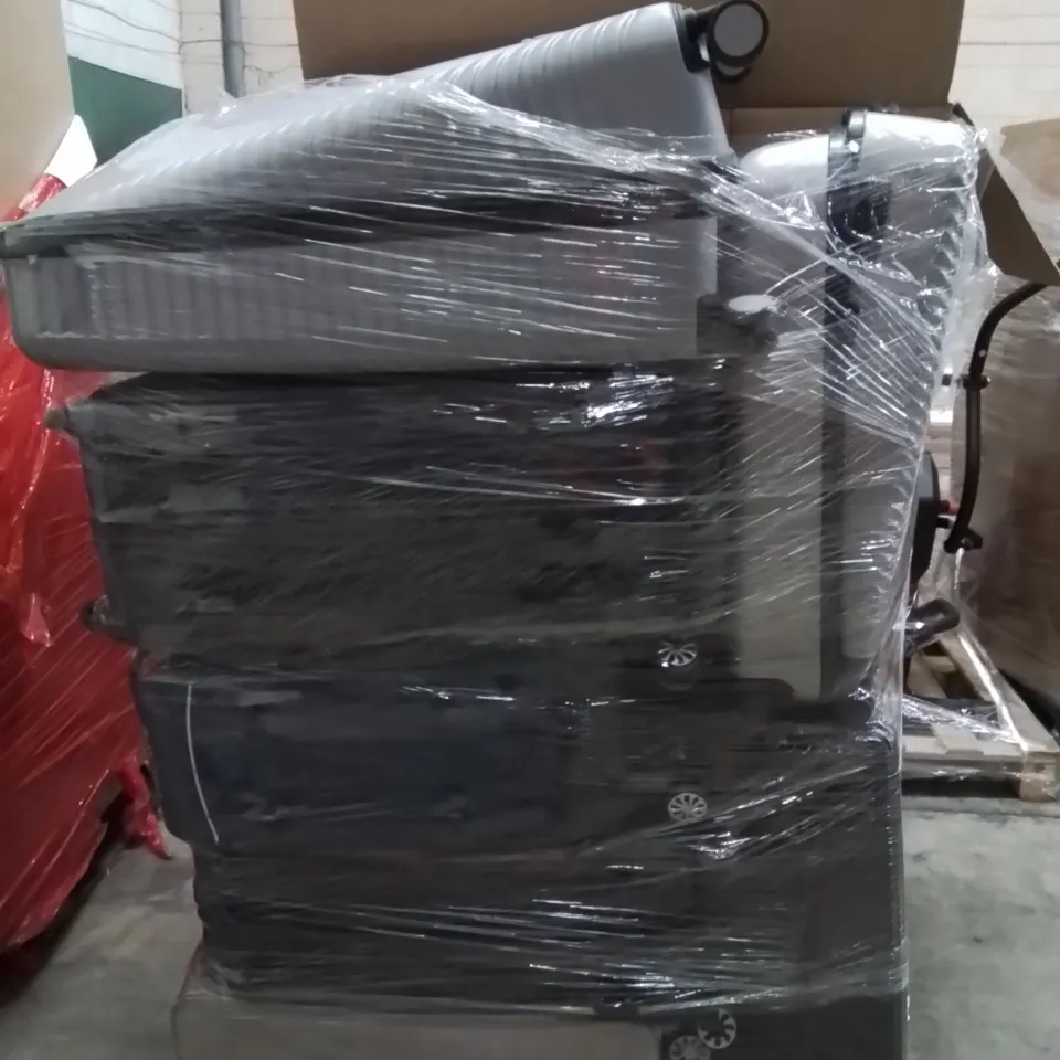 PALLET OF ASSORTED HOUSEHOLD GOODS AND PRODUCTS TO INCLUDE;SUITCASES,HAIR DRYER,HAIR STRAIGHTENER