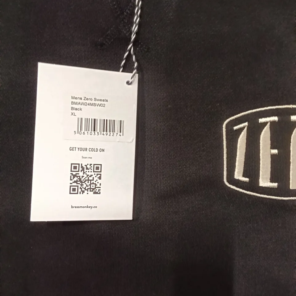 BRAND NEW BRASS MONKEY SWEATS - BLACK SIZE XL APPROXIMATELY 14