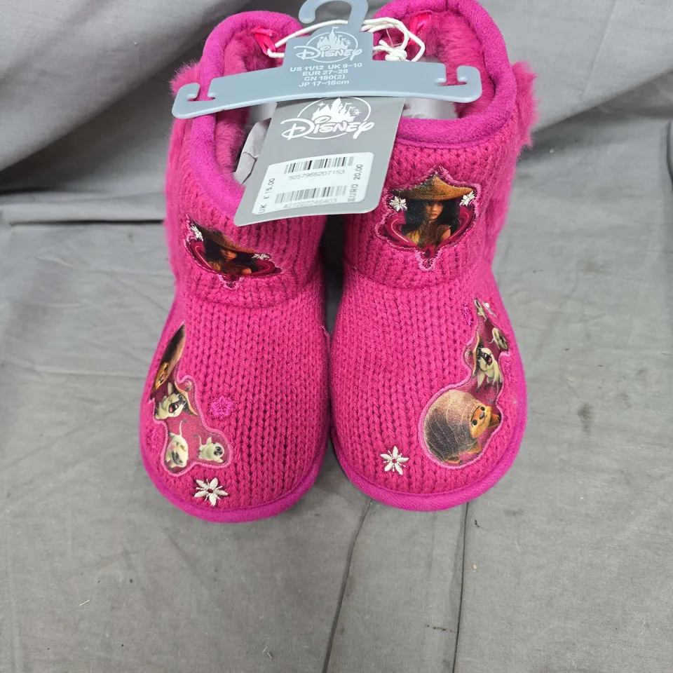 DISNEY PRINCESS PINK KIDS SLIPPERS UK 9-10