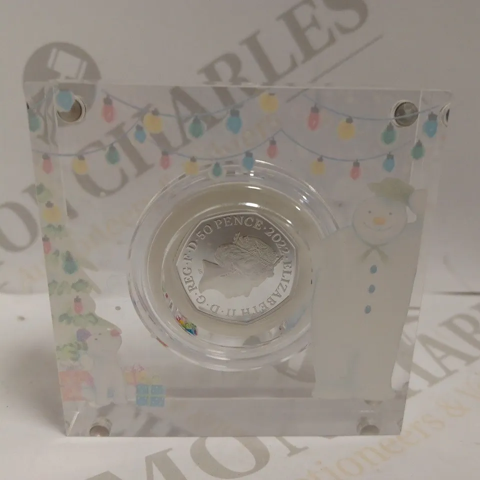 THE ROYAL MINT THE SNOWMAN AND THE SNOWDOG COLLECTABLE COIN