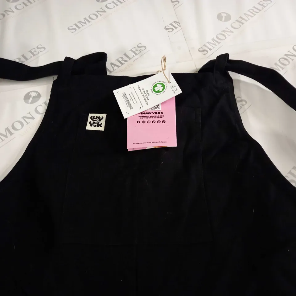 LUCY & YAK ORIGINAL DUNGAREE SHORT IN BLACK - 14R