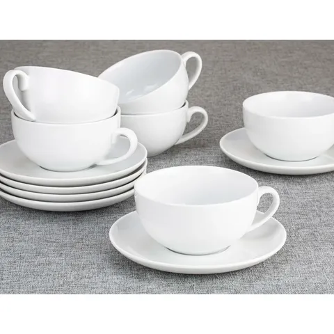 BOXED GELEAH CAPPUCCINO CUPS & SAUCERS