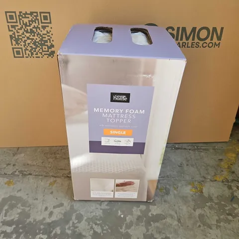 MEMORY FOAM MATTRESS TOPPER SINGLE BED