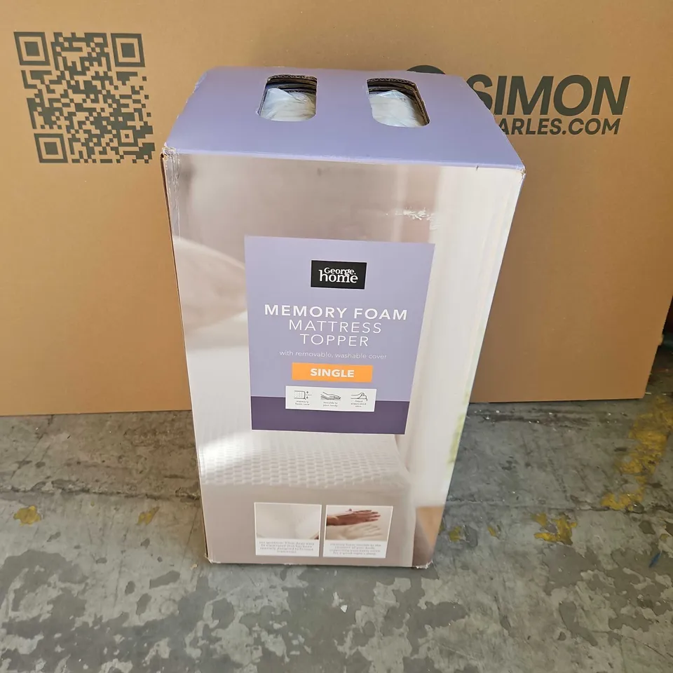 MEMORY FOAM MATTRESS TOPPER SINGLE BED 