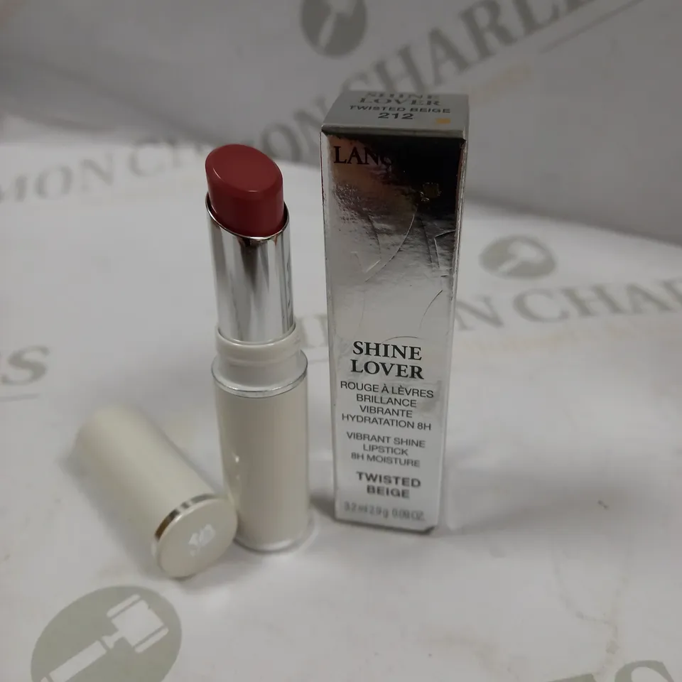 LANCOME SHINE LOVER 212 LIPSTICK TWISTED BEIGE x2