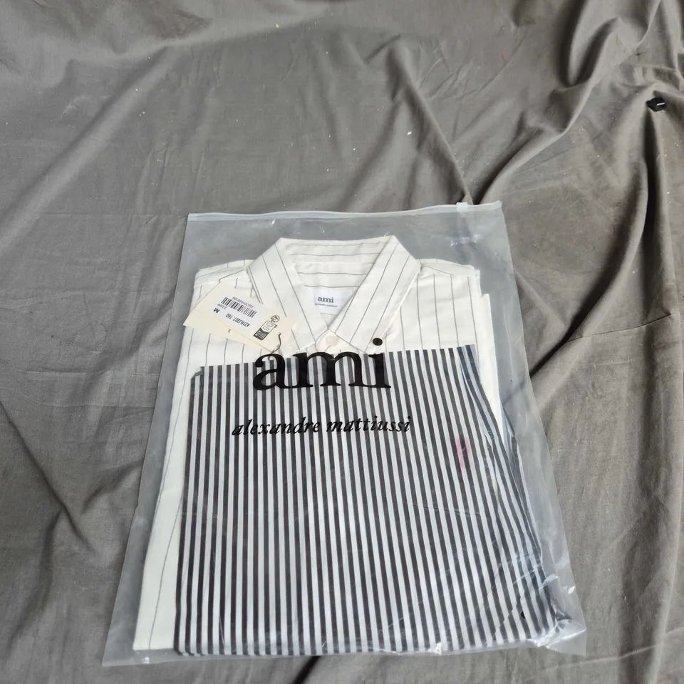 AMI ALEXANDRE MATTIUSSI STRIPED SHIRT – UK M (SIZE M)