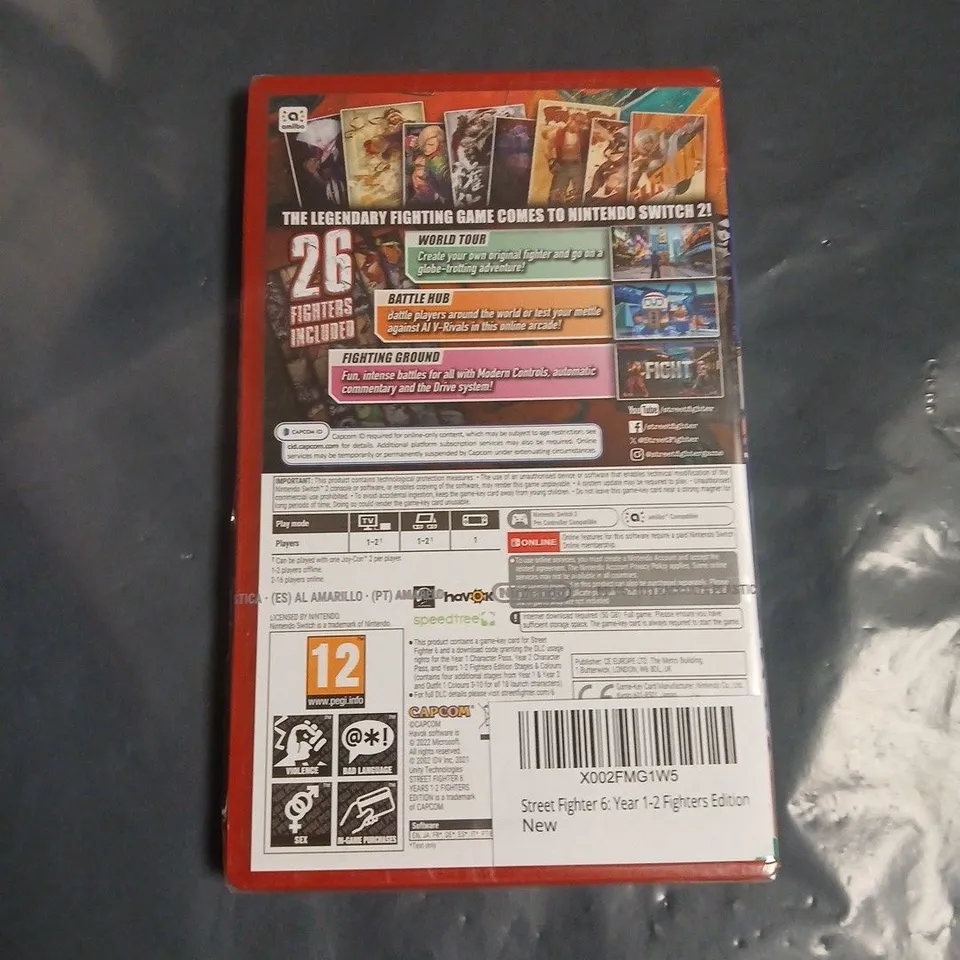 SEALED NINTENDO SWITCH 2 STREET FIGHTER 6 YEAR 1-2 FIGHTERS EDITION
