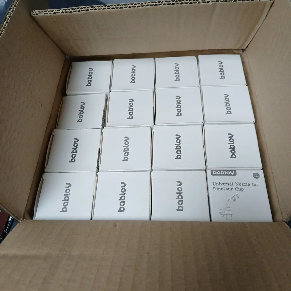 BOX OF APPROXIMATELY 48 X BABLOV UNIVERSAL NOZZLE FOR DINOSAUR CUP 