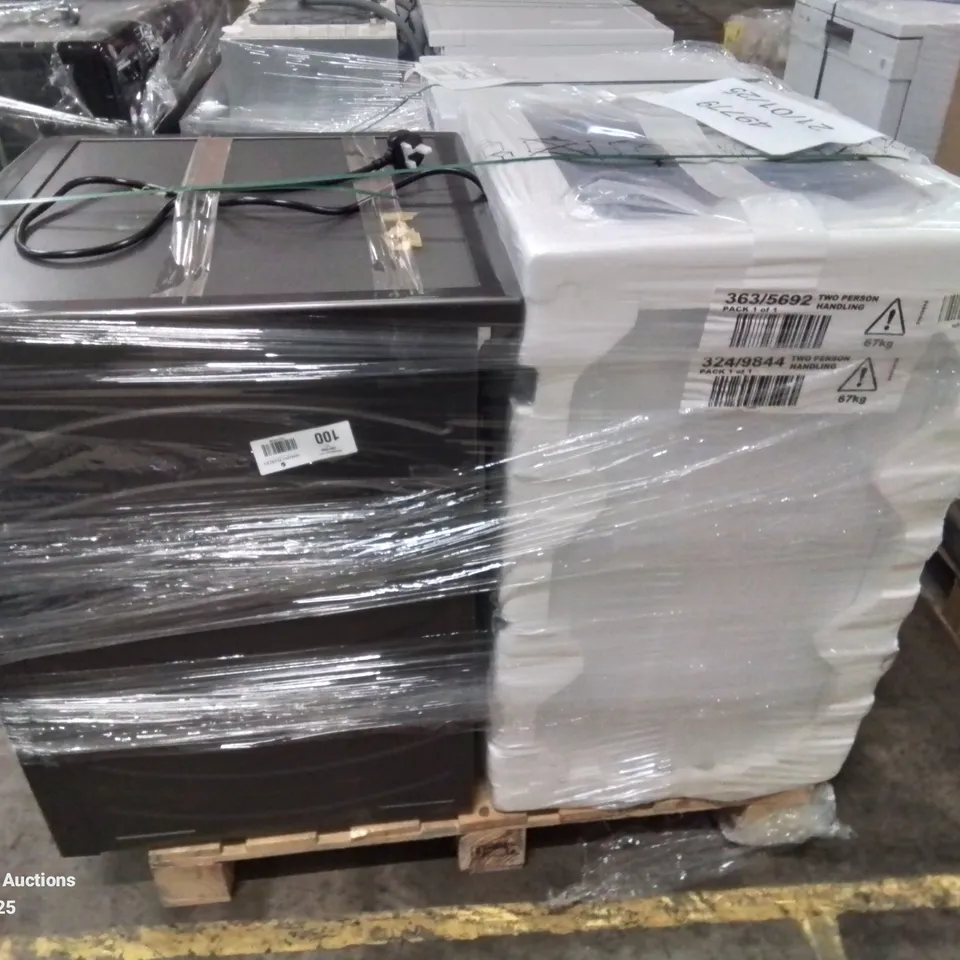 PALLET OF APPROXIMATELY 4 UNPROCESSED RAW RETURN WHITE GOODS TO INCLUDE;