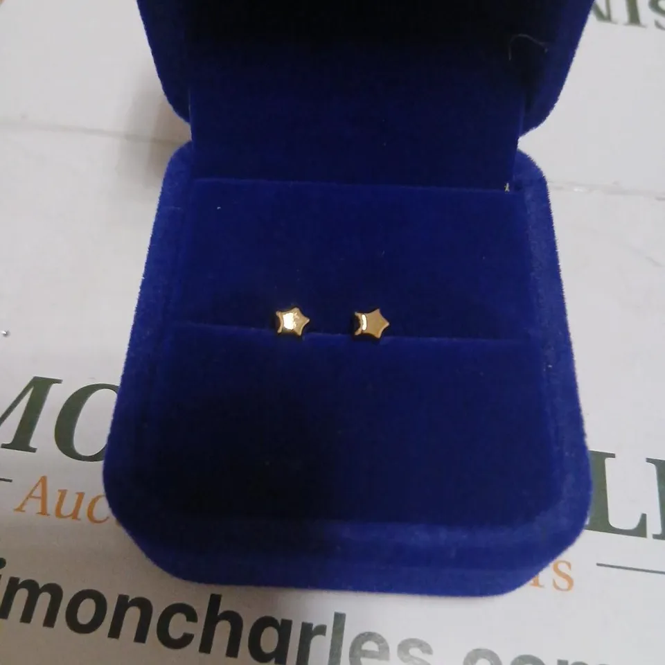 GOLD 9CT ITALIAN GOLD STAR STUD EARRINGS 0.20G 